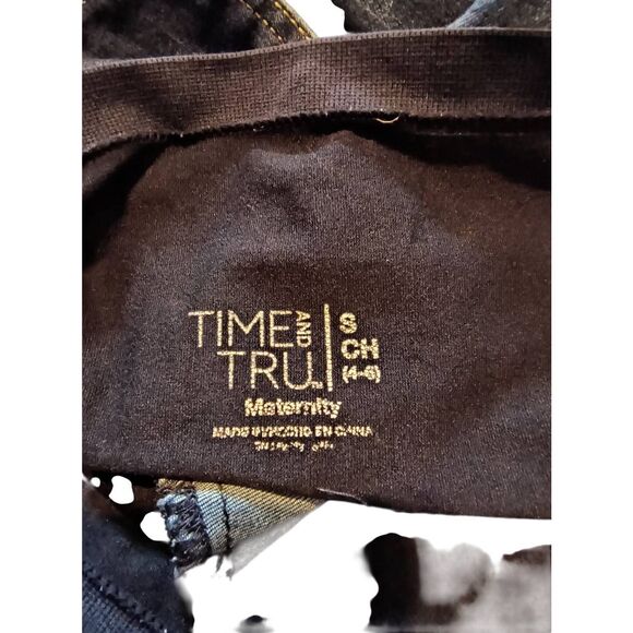 Time & Tru Womens Size Small 4-6 Maternity Blue Straight Leg Comfort Jeans Ankle - Picture 3 of 3